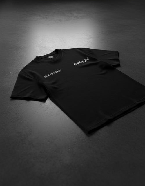 Child of God Black Heavyweight Loose Fit Tee | Peace®