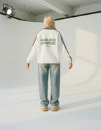 Know Jesus, Know Peace Signature White Striped Collar Sweatshirt | Peace®