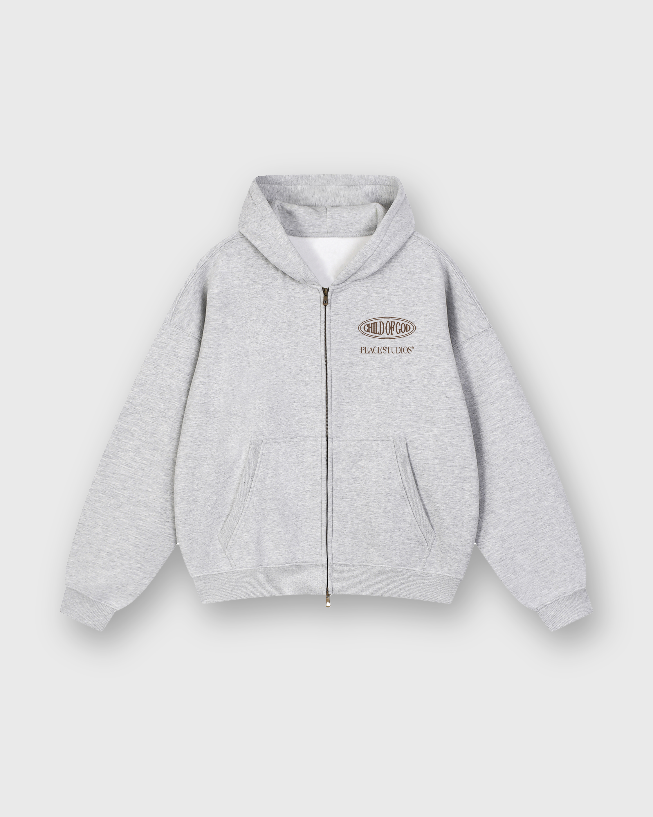 Child of God II Gray Dual-Zip Fleece Boxy Hoodie | Peace®