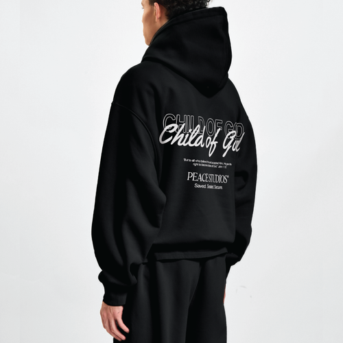 Child of God Black Oversized Heavyweight Hoodie | Peace®