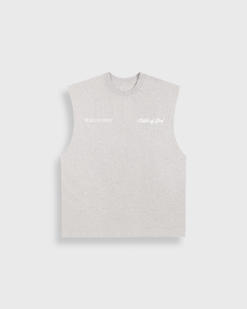 Child of God Ash Gray Raw Edge Heavyweight Tank Top | Peace®